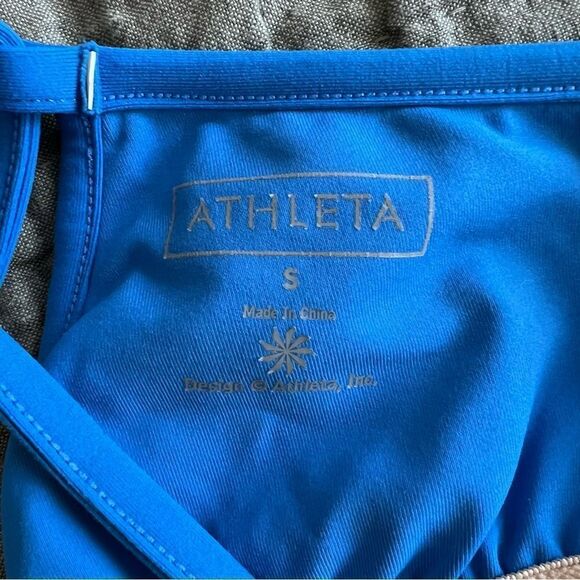 Athleta Swim Stretch Drawstring Athleisure Dress Blue S - Picture 6 of 10